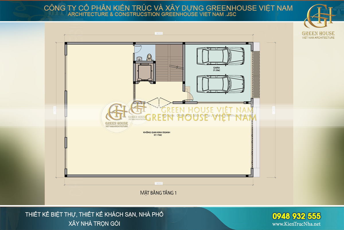 bố trí mặt bằng công năng biệt thự tân cổ điển Pháp tại Bắc Giang