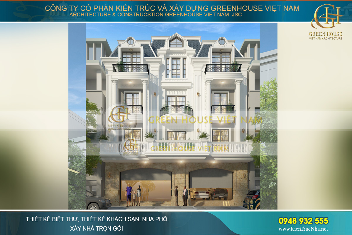 thiết kế biệt thự tân cổ điển Pháp tại Bắc Giang