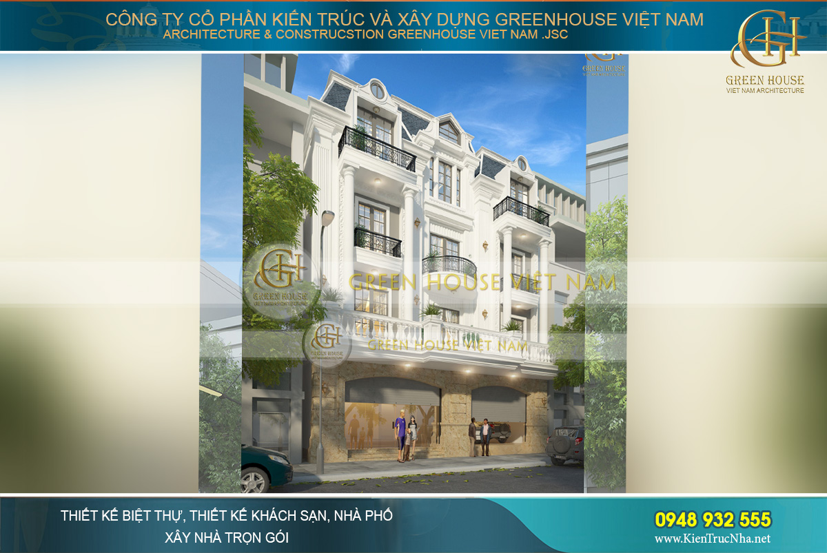 thiết kế biệt thự tân cổ điển Pháp tại Bắc Giang