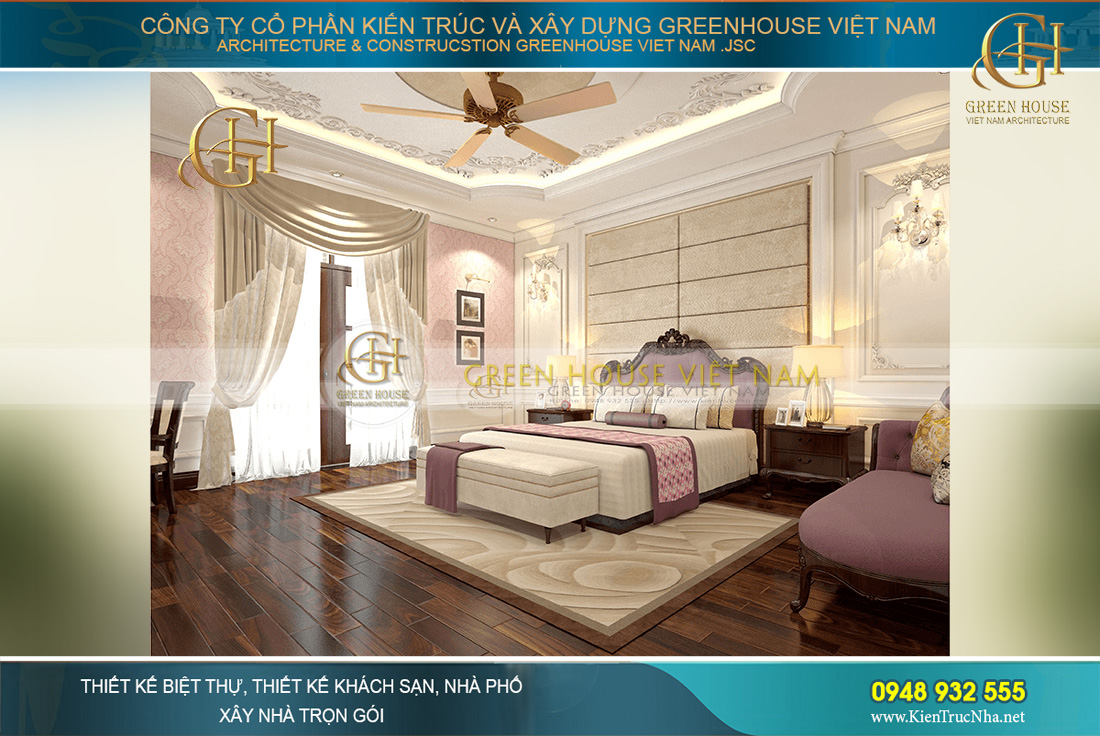 thiết kế nội thất biệt thự tân cổ điển tại Bắc Giang