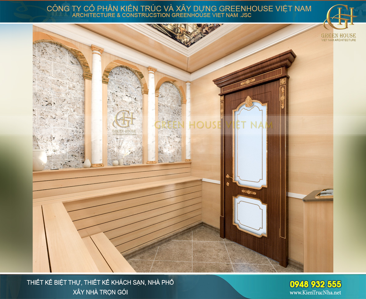 thiết kế nội thất lâu đài cổ điển Pháp 7 tầng diện tích 32000m2