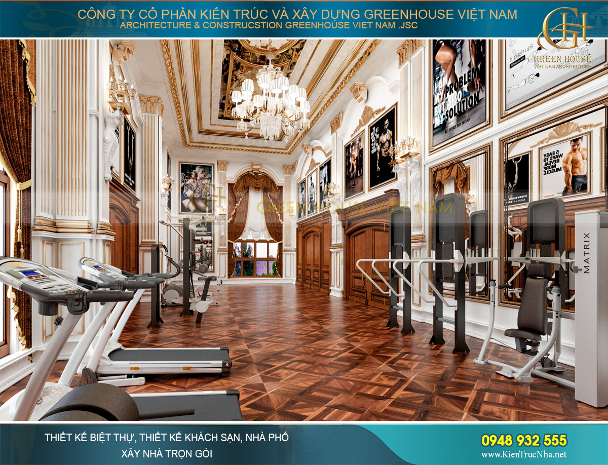 thiết kế nội thất lâu đài cổ điển Pháp 7 tầng diện tích 32000m2