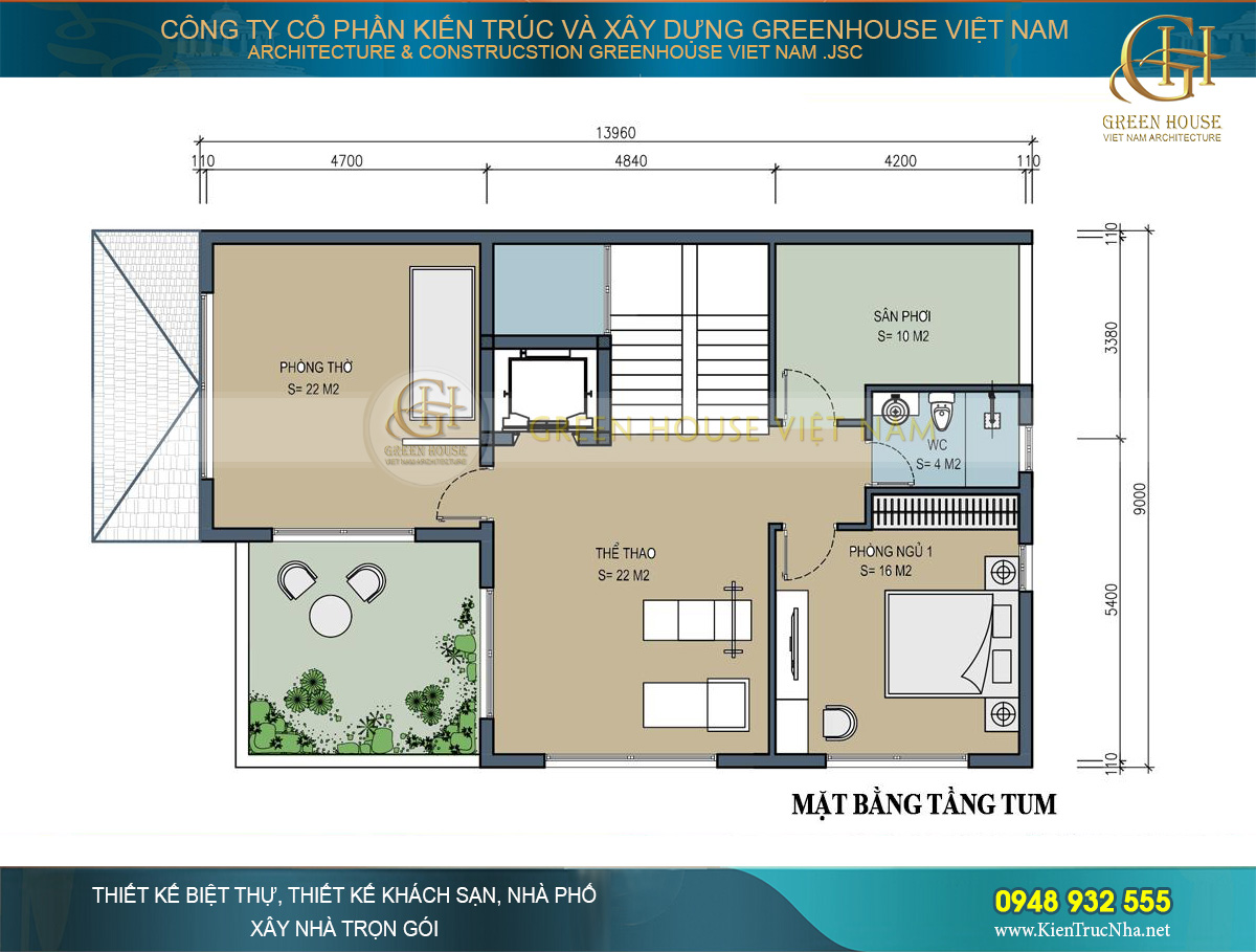 Mẫu biệt thự tân cổ điển 4 tầng mặt tiền 17m