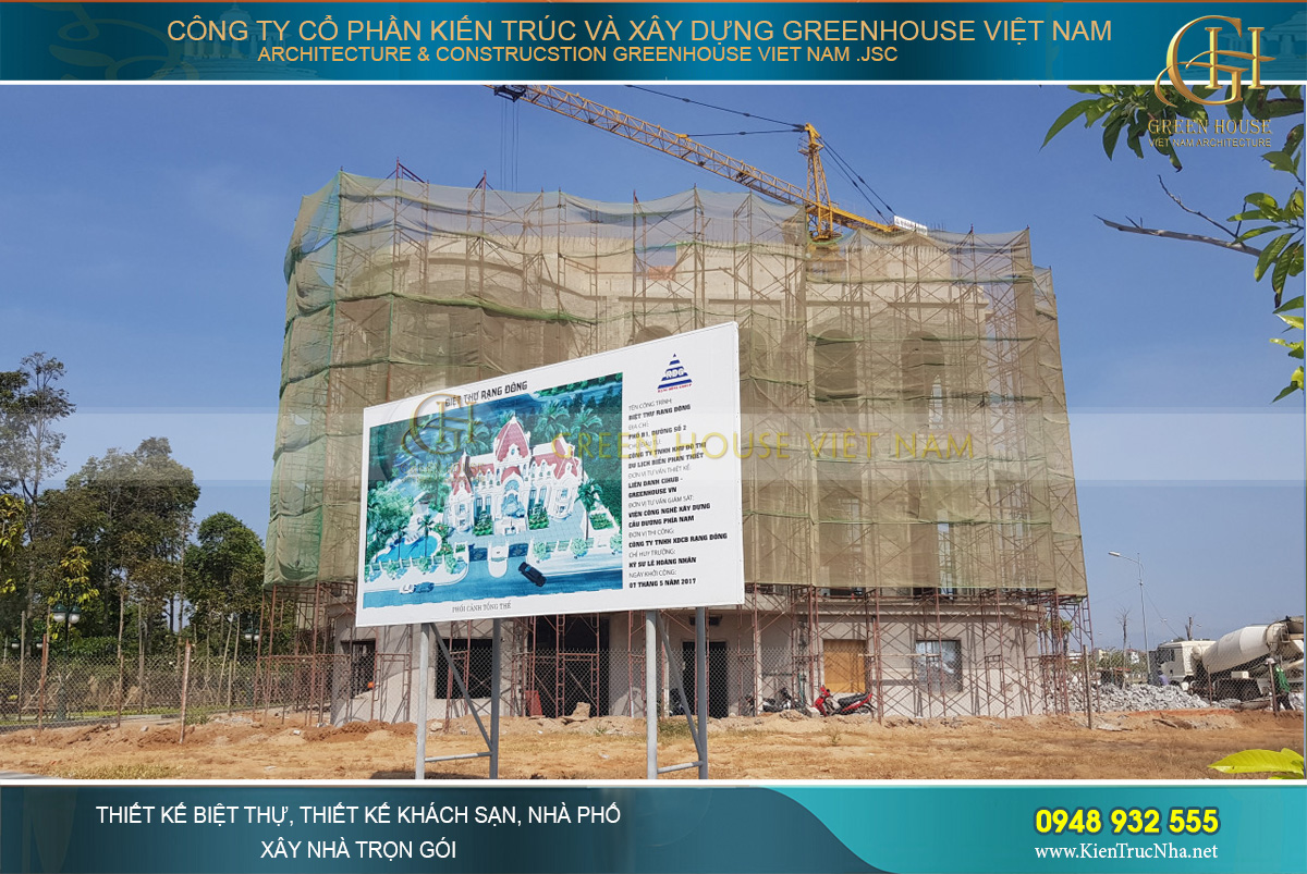 thiết kế biệt thự cổ điển Rạng Đông tại Phan Thiết