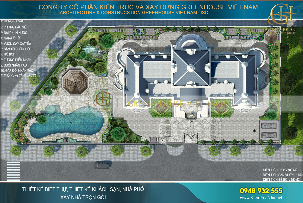 thiết kế biệt thự cổ điển Rạng Đông tại Phan Thiết