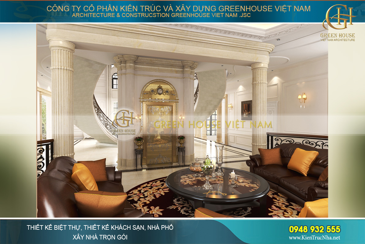 thiết kế biệt thự cổ điển Rạng Đông tại Phan Thiết