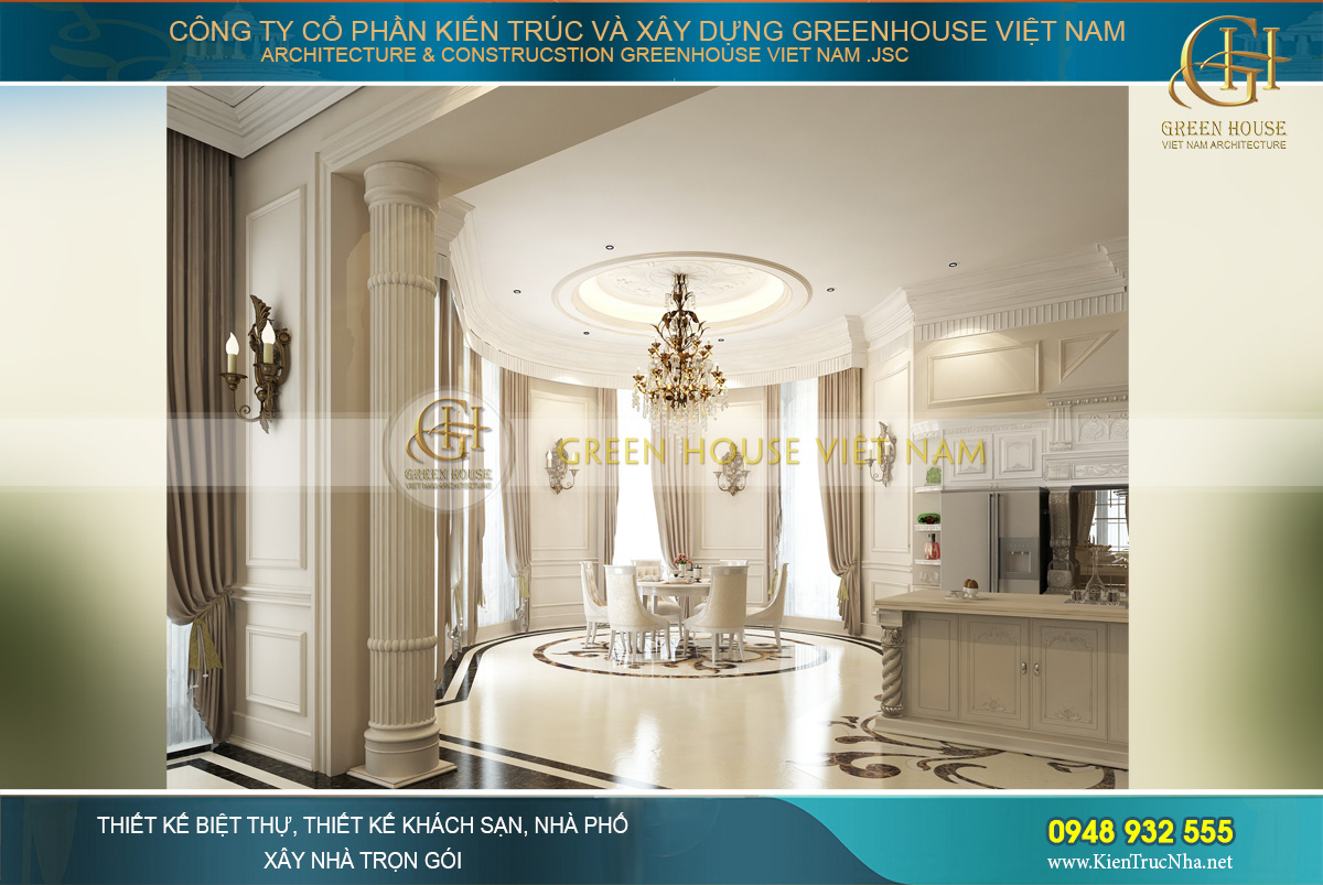 thiết kế biệt thự cổ điển Rạng Đông tại Phan Thiết