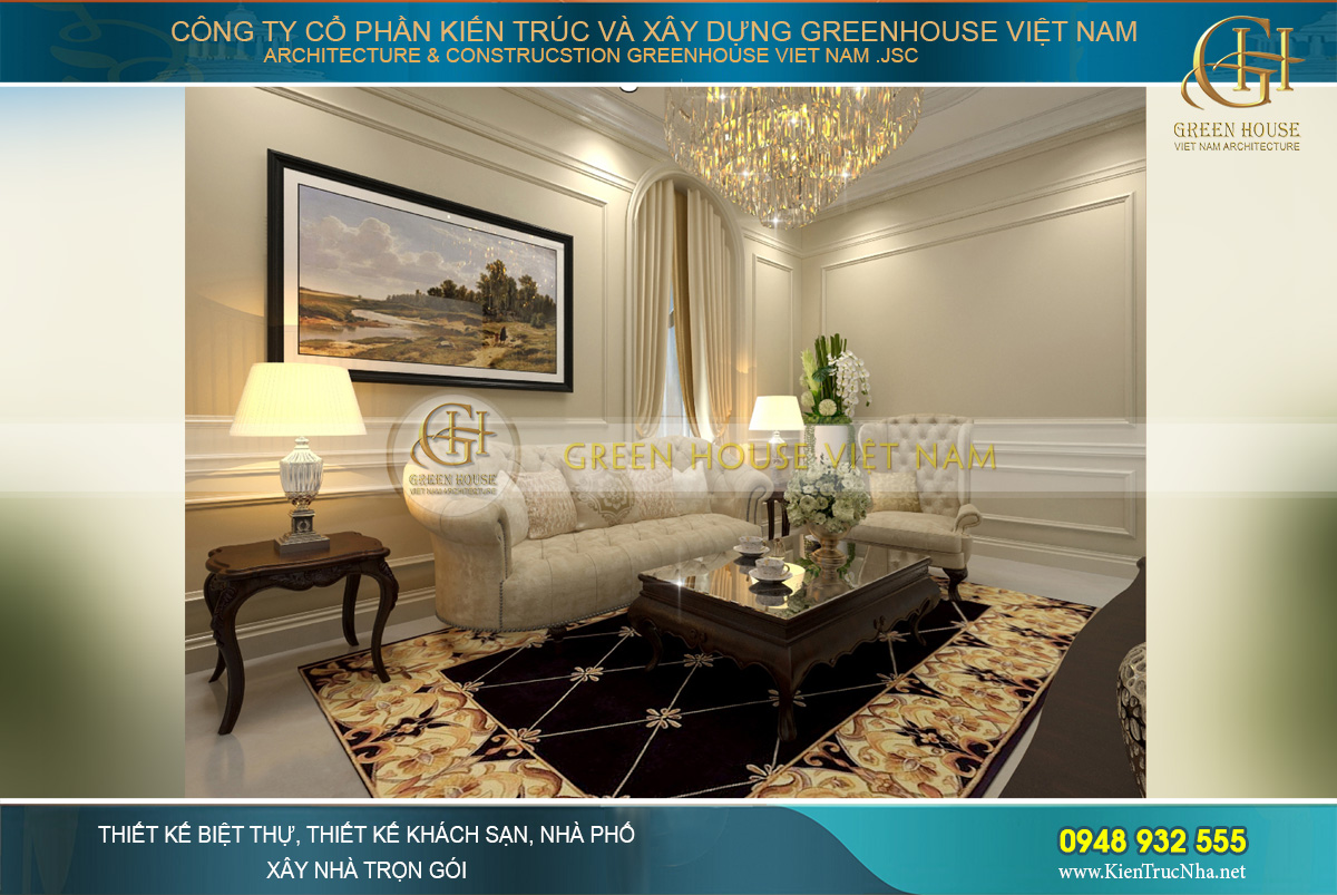 thiết kế biệt thự cổ điển Rạng Đông tại Phan Thiết