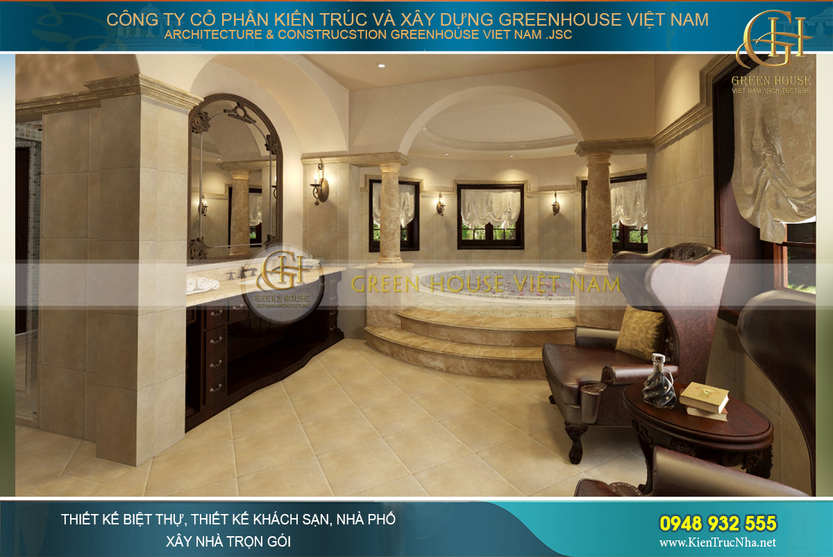 thiết kế biệt thự cổ điển Rạng Đông tại Phan Thiết