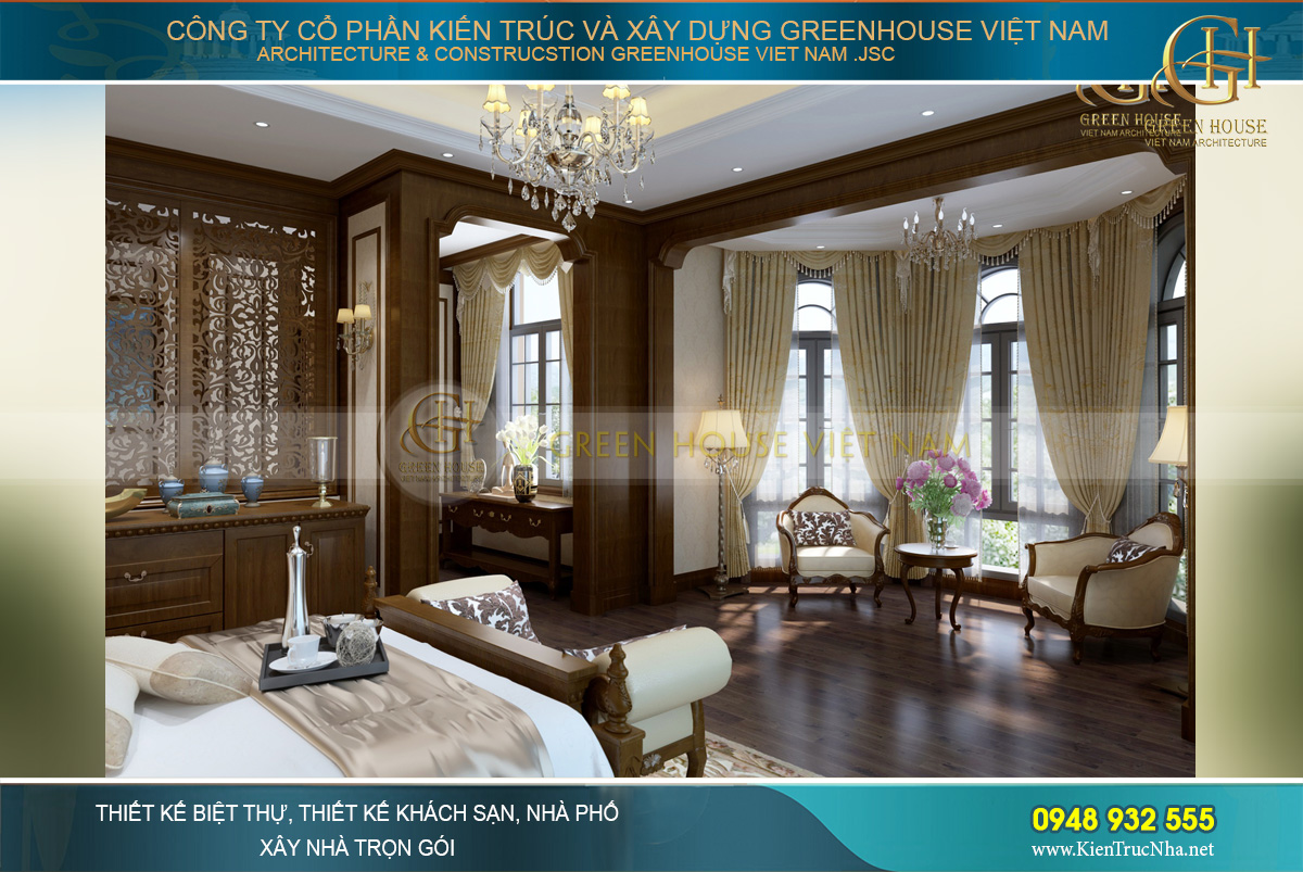 thiết kế biệt thự tân cổ điển 4 tầng móng cái quảng ninh