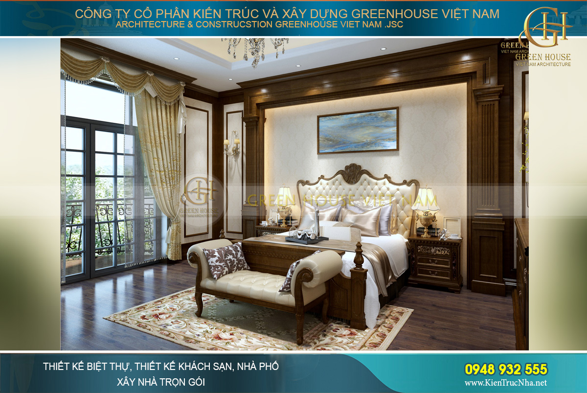 thiết kế biệt thự tân cổ điển 4 tầng móng cái quảng ninh\