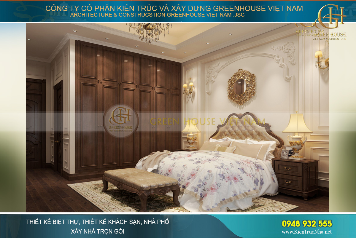 thiết kế biệt thự tân cổ điển 4 tầng móng cái quảng ninh