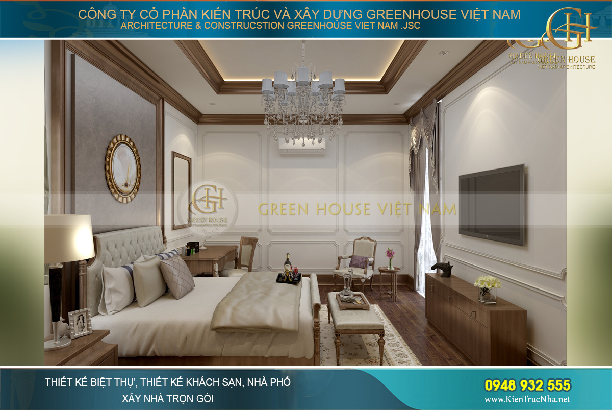 thiết kế biệt thự tân cổ điển 4 tầng móng cái quảng ninh