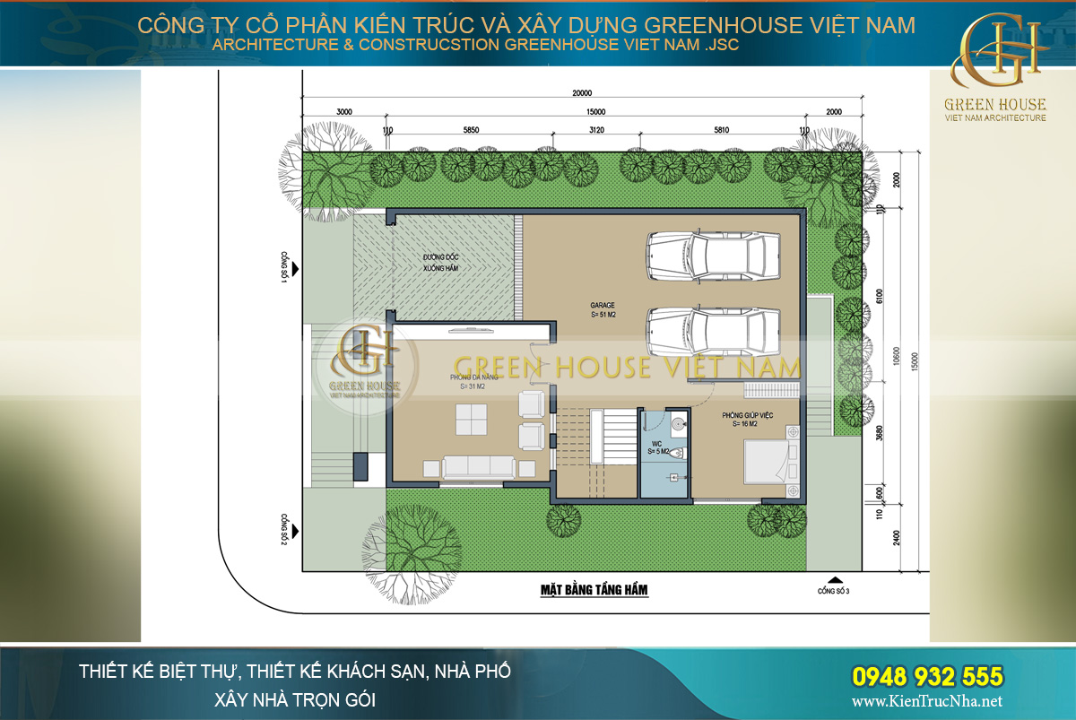 Biệt thự tân cổ điển 3 tầng mái bằng Biệt thự tân cổ điển 3 tầng mái bằng