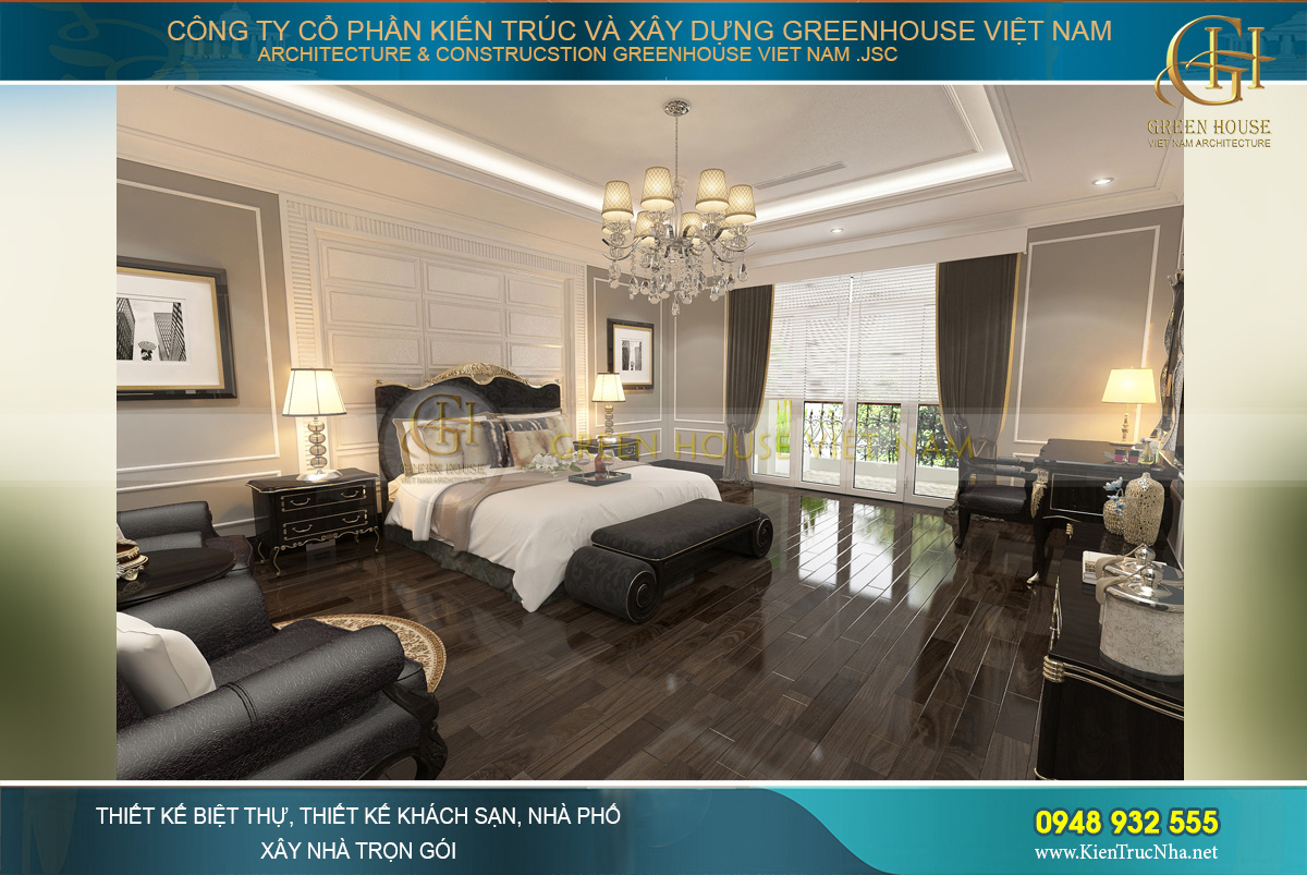 Thi công trọn gói biệt thự tân cổ điển 3 tầng Bắc Giang