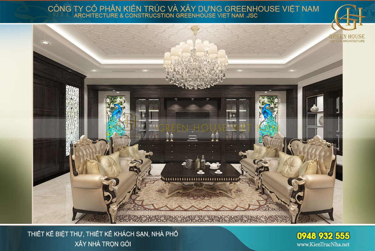 Thi công trọn gói biệt thự tân cổ điển 3 tầng Bắc Giang