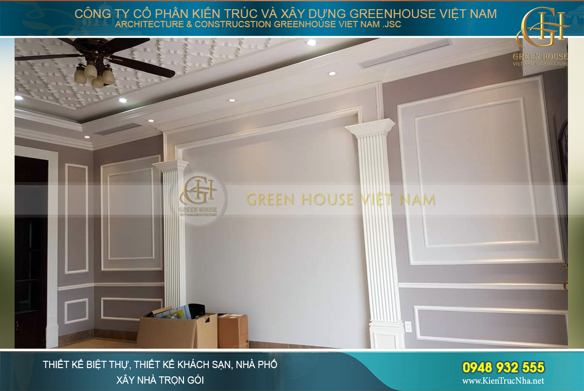 Thi công trọn gói biệt thự tân cổ điển 3 tầng Bắc Giang