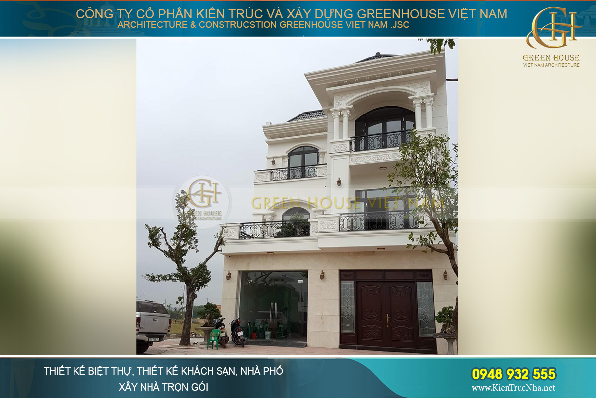 Thi công trọn gói biệt thự tân cổ điển 3 tầng Bắc Giang