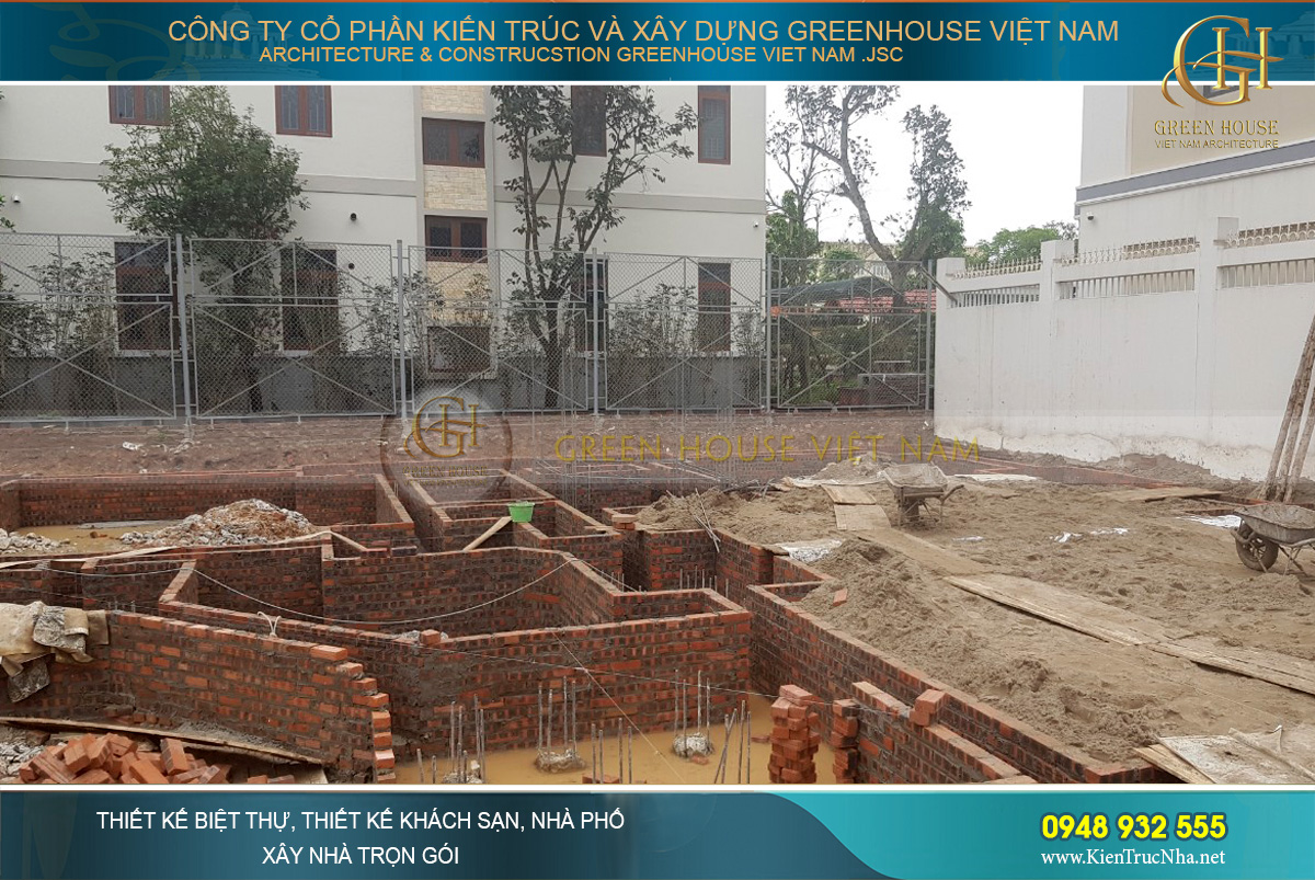 thi công trọn gói biệt thự tân cổ điển 3 mặt tiền tại Bắc Giang