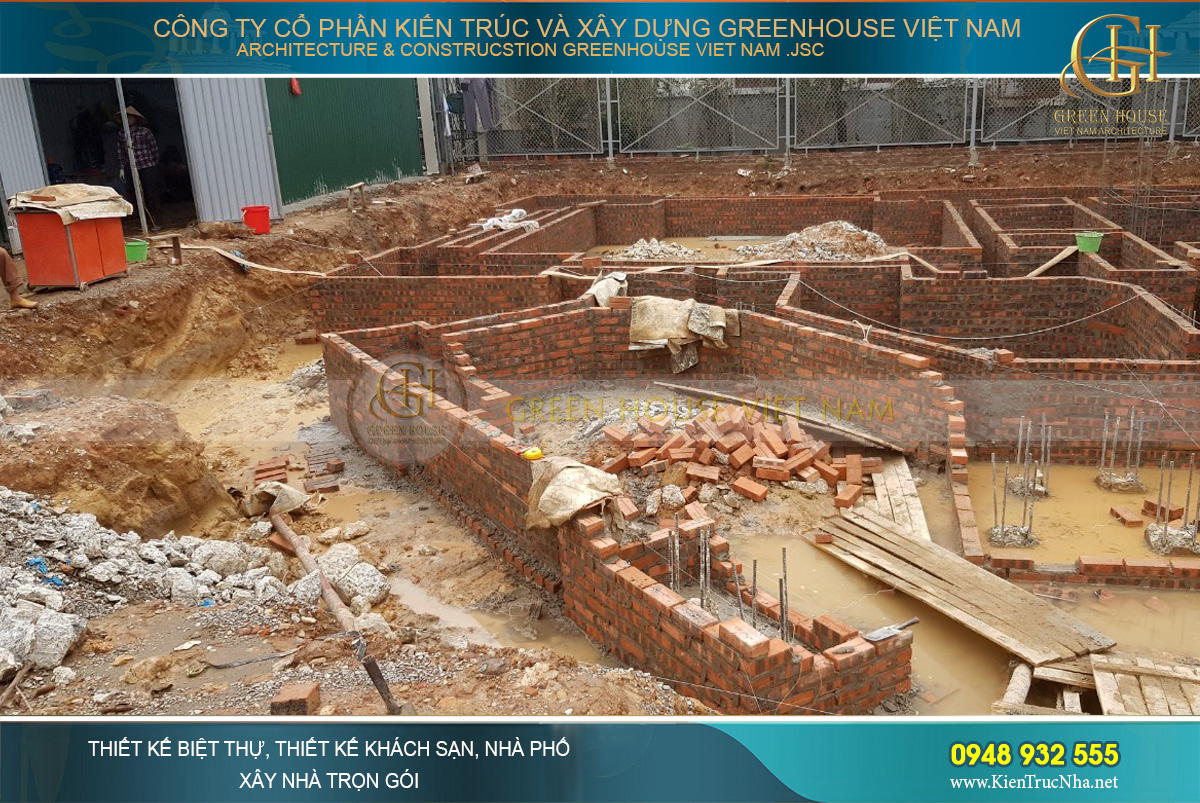 thi công trọn gói biệt thự tân cổ điển 3 mặt tiền tại Bắc Giang