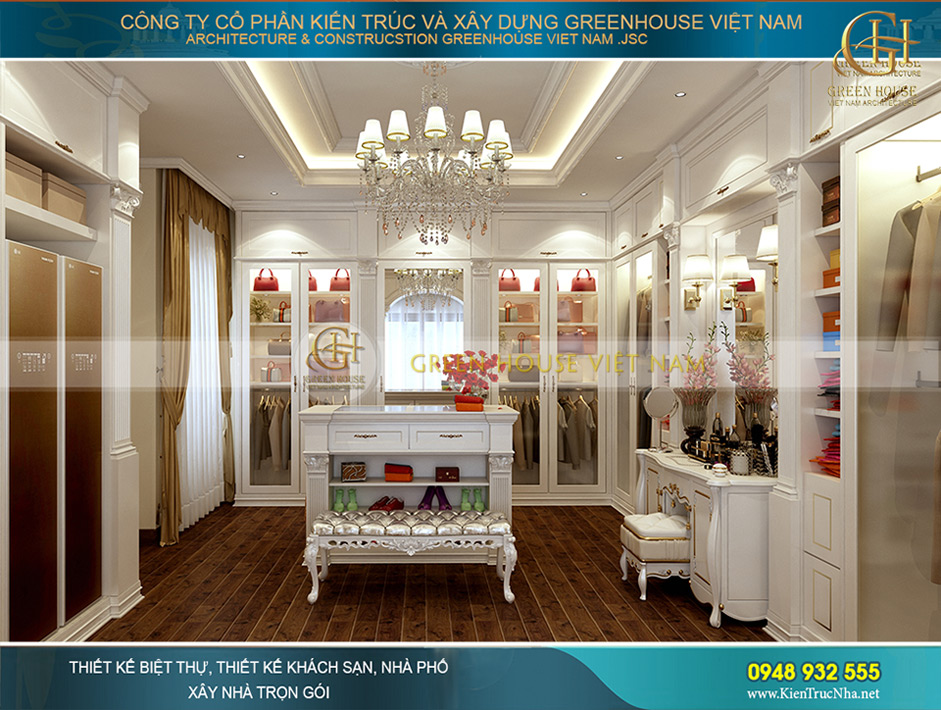 Thi công trọn gói biệt thự tân cổ điển 5 tầng