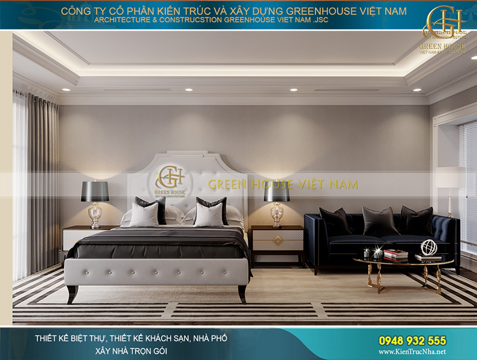 Thi công trọn gói biệt thự tân cổ điển 5 tầng