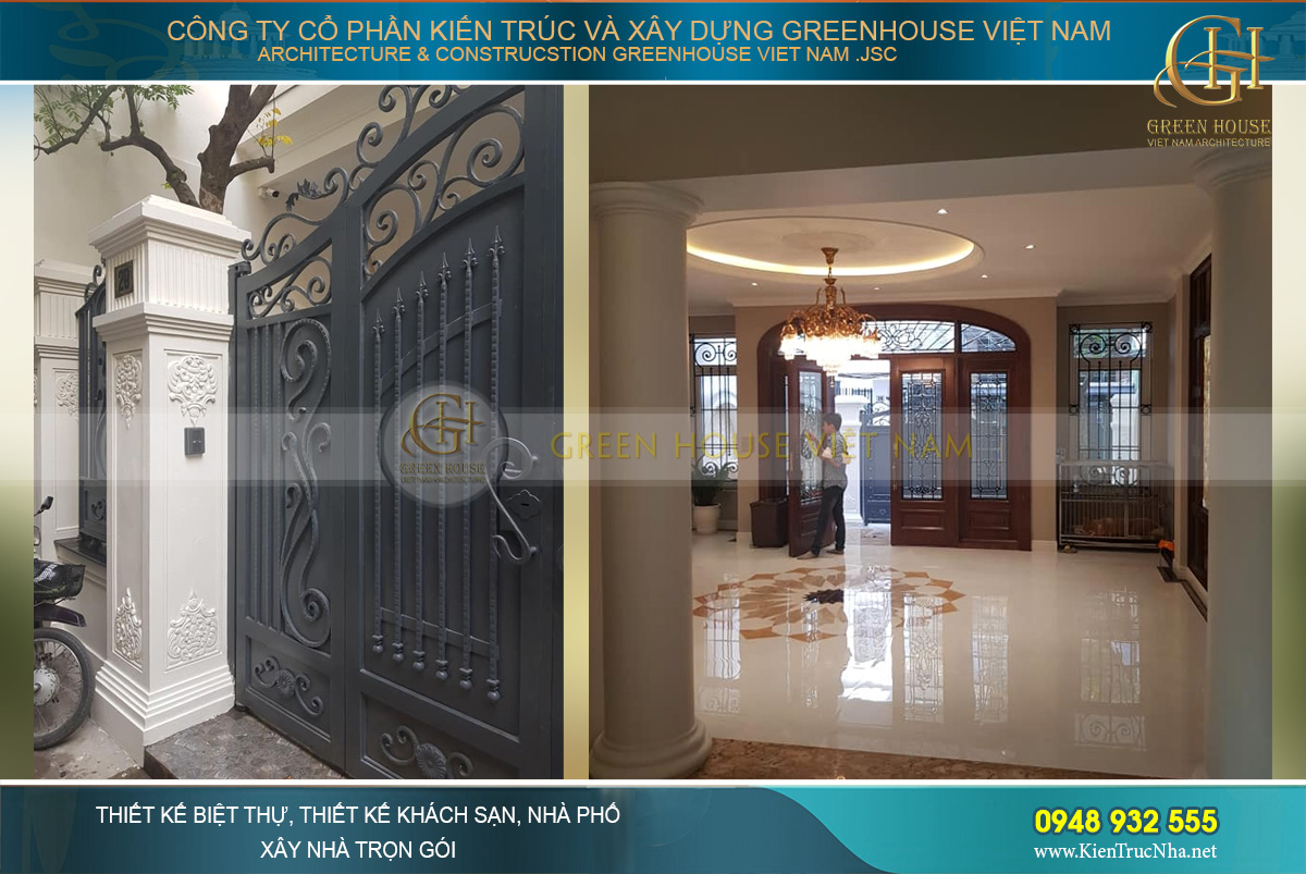 Thi công trọn gói biệt thự tân cổ điển 5 tầng