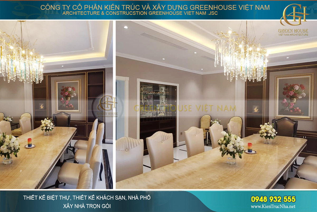 Thi công trọn gói biệt thự tân cổ điển 5 tầng