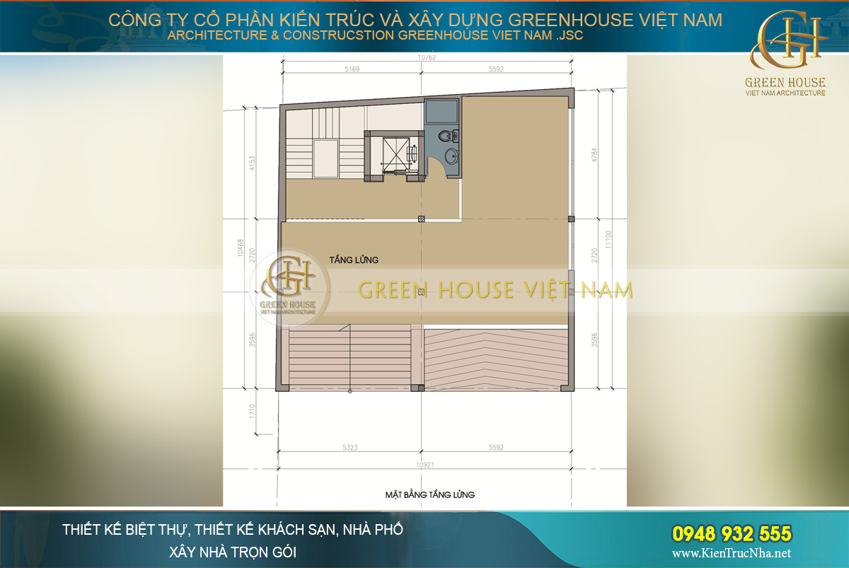 Mẫu biệt thự tân cổ điển 5 tầng mặt tiền 11m