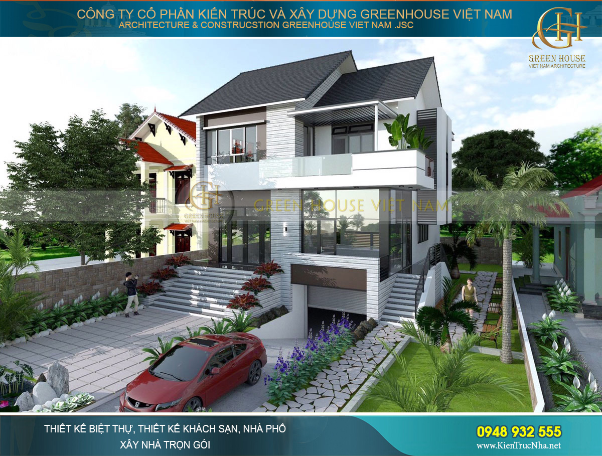 Mẫu thiết kế biệt thự có tầng hầm đẹp, đa năng nhiều tiện tích