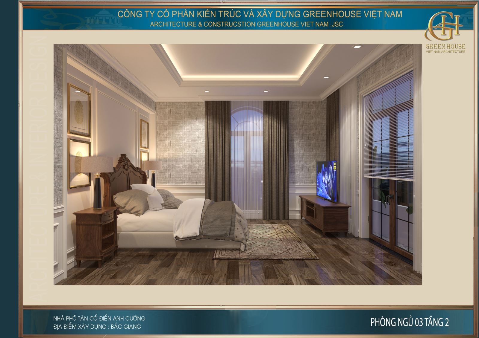 Phòng ngủ với thiết kế lịch lãm và đầy kiêu hãnh