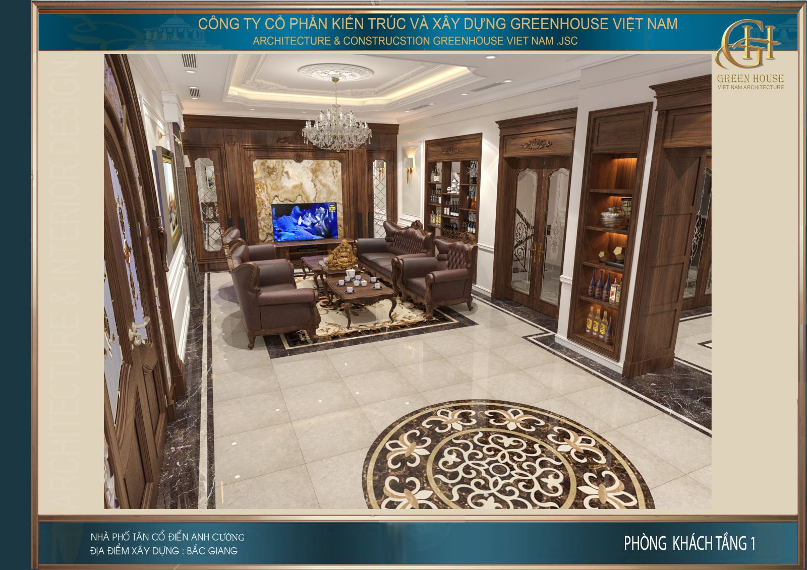 Góc nhìn tổng quát cho không gian phòng khách