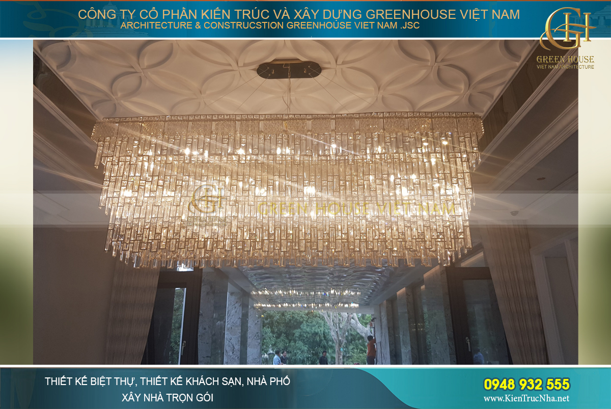 Hệ thống đèn trần biệt thự tân cổ điển