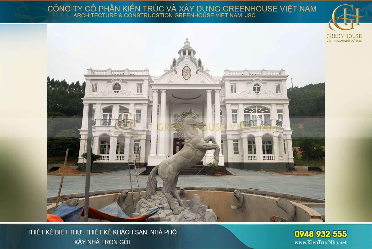 thiết kế biệt thự tân cổ điển 3 tầng tại bắc giang