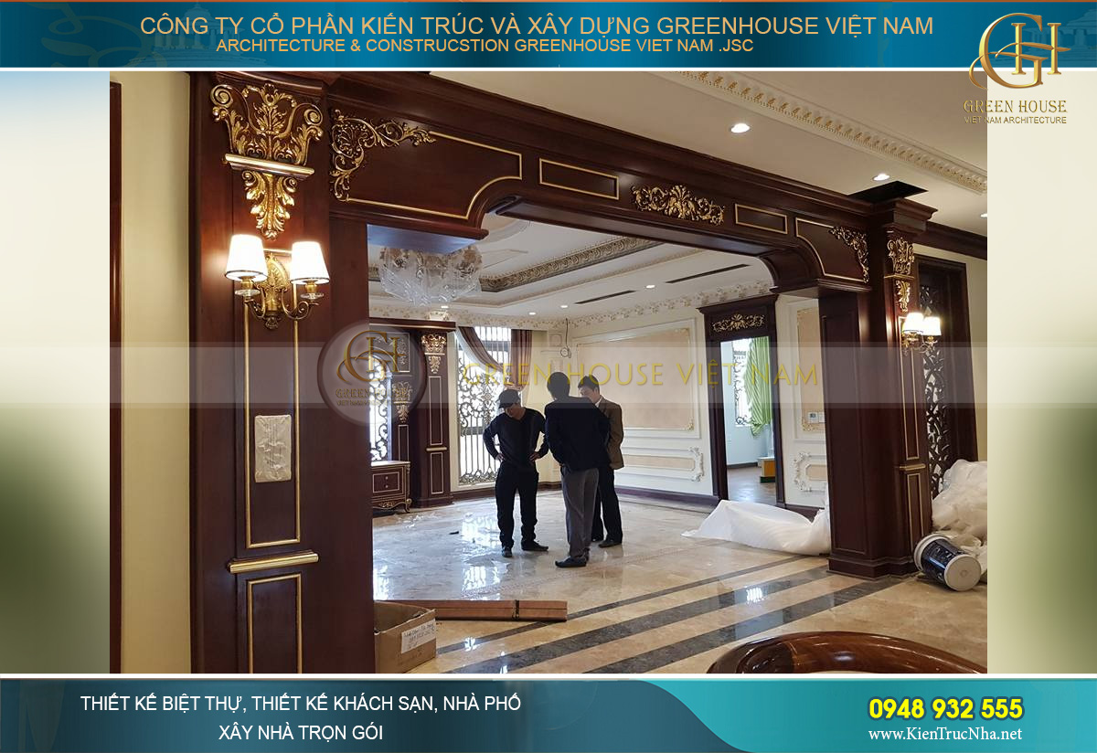 thi công trọn gói biệt thự tân cổ điển 1200m2