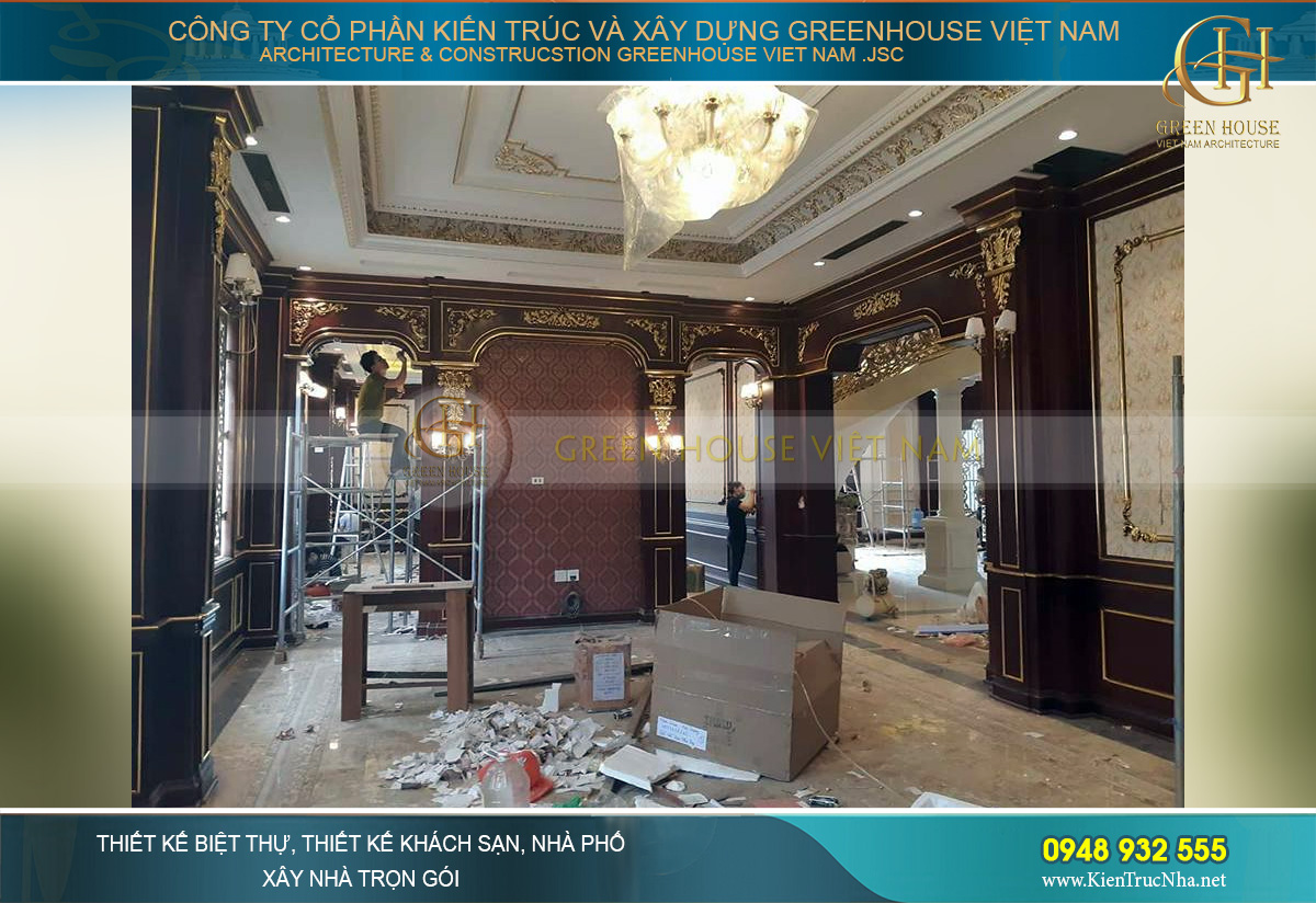 thi công trọn gói biệt thự tân cổ điển 1200m2