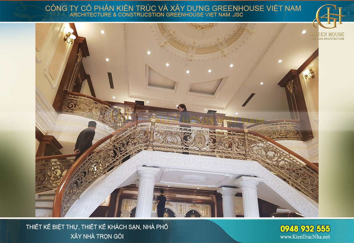 thi công trọn gói biệt thự tân cổ điển 1200m2