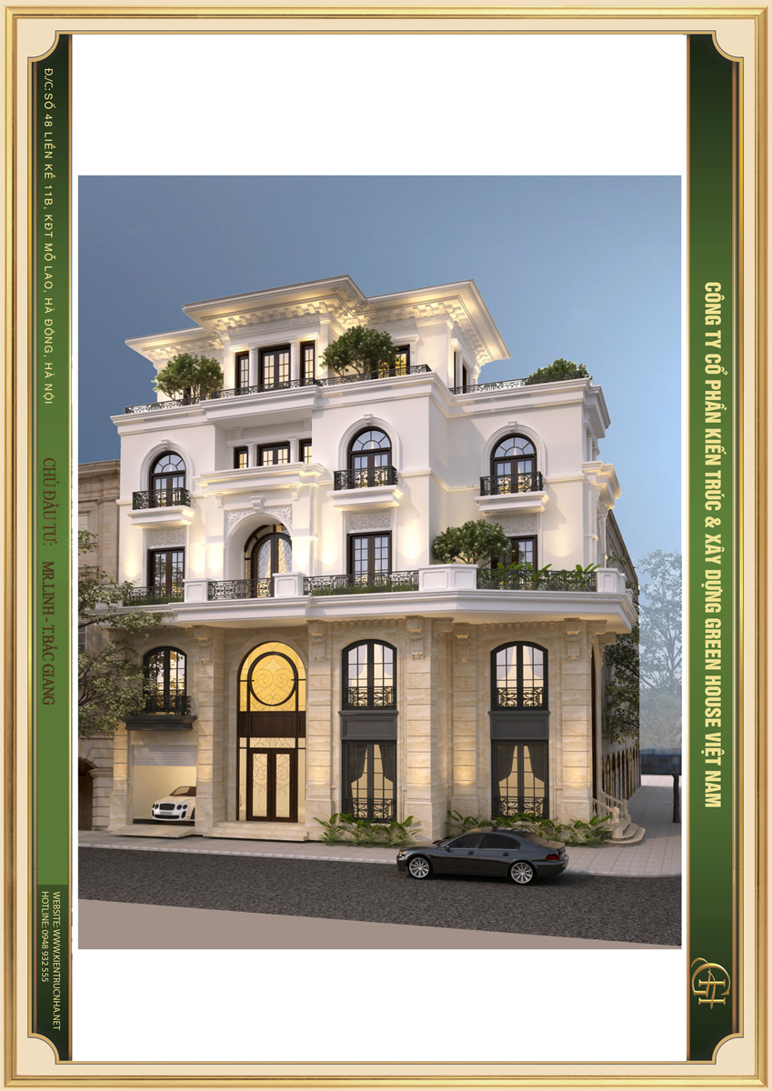 Thiết kế ban công với lan can kim loại uốn hoa, sắc sơn đen hiện trên nền tường trắng đẹp đến say đắm lòng người