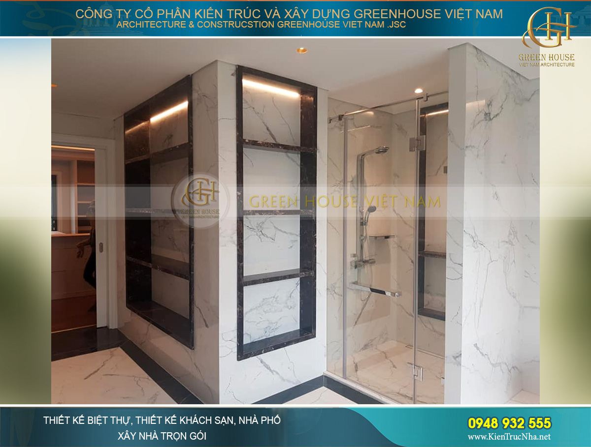 thi công thực tế biệt thự tân cổ điển Vinhomes Hà Nội