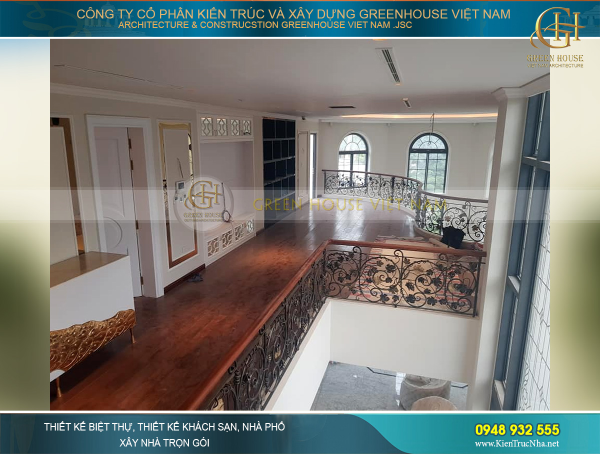 thi công thực tế biệt thự tân cổ điển Vinhomes Hà Nội