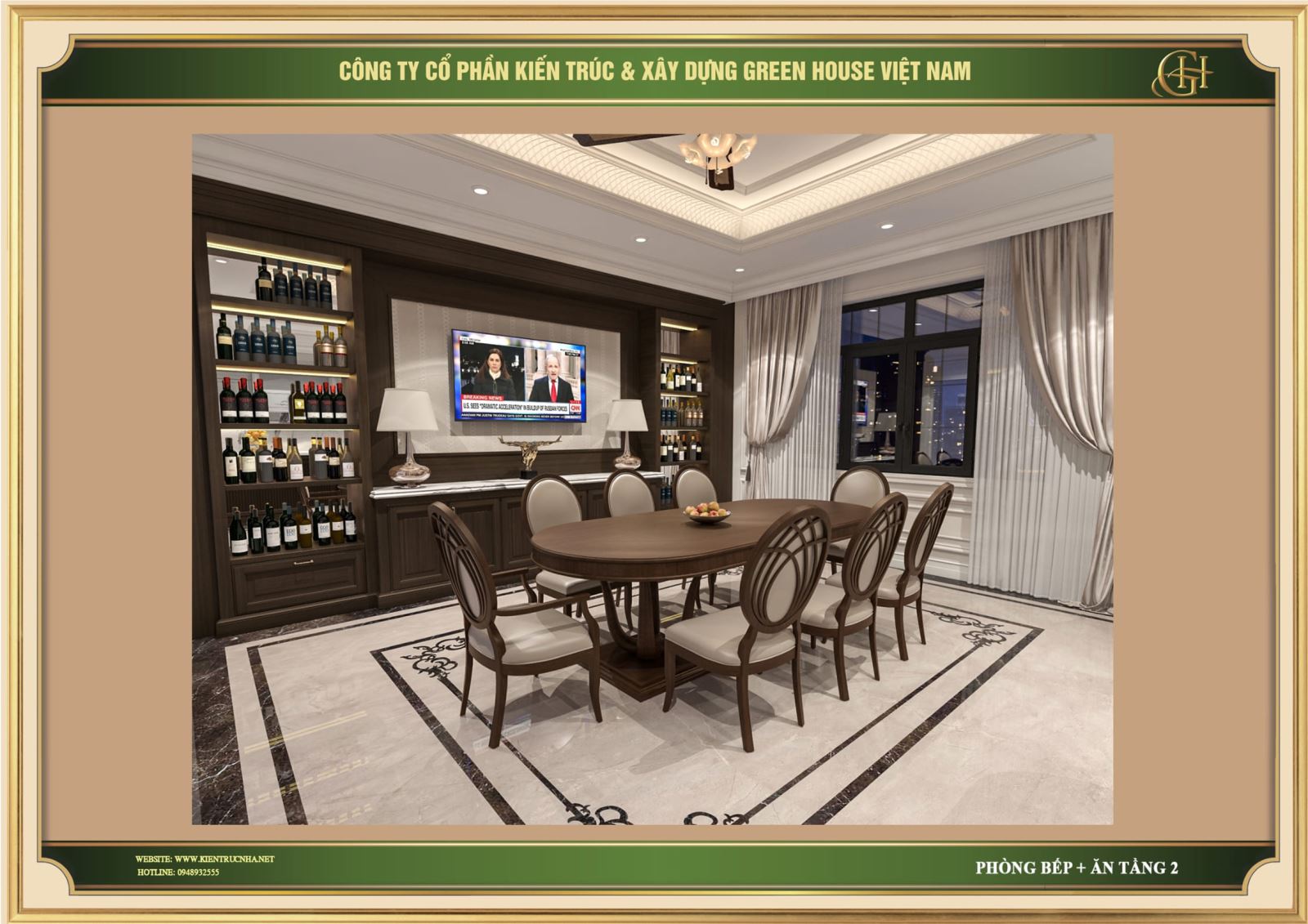 Nội thất phòng bếp ăn này đã chinh phục được rất nhiều những vị khách từ khó đến dễ