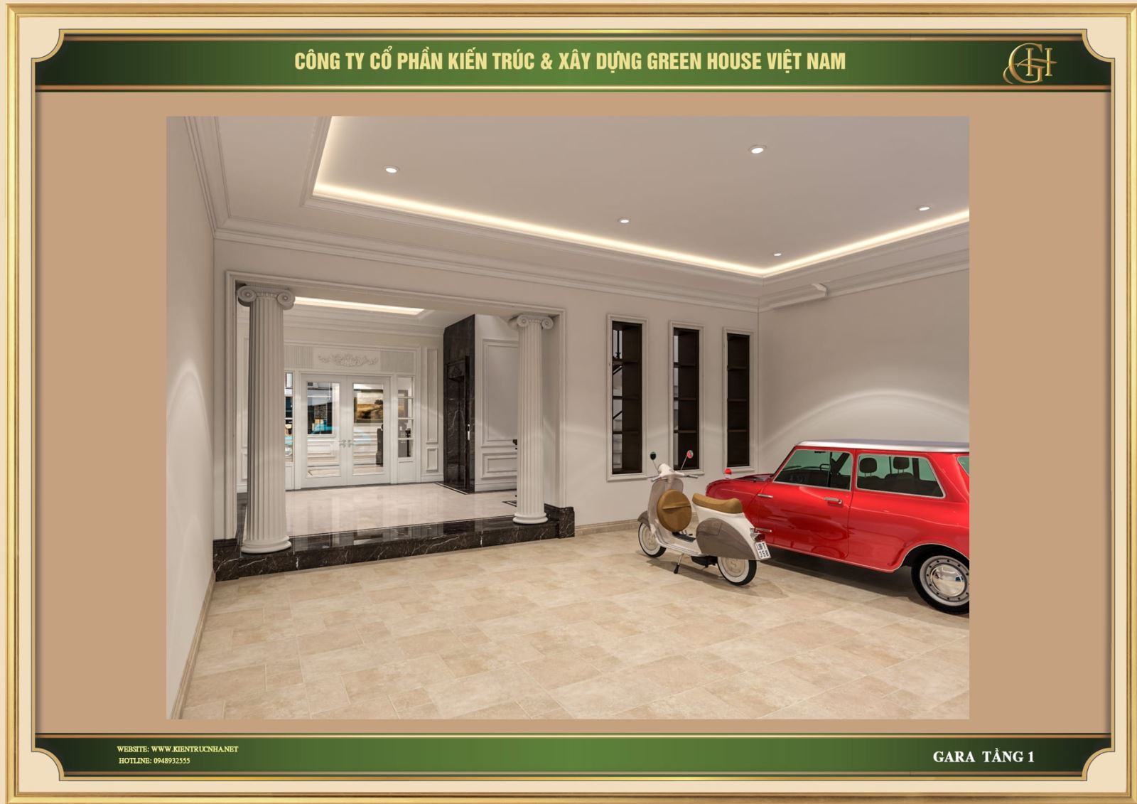 Green House Việt Nam thiết kế nội thất tân cổ điển đẹp, thu hút tại Bắc Giang