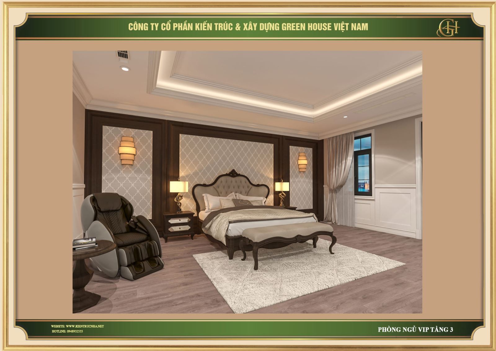 Nội thất trong không gian được thiết kế chú trọng vào những đường nét mềm mại