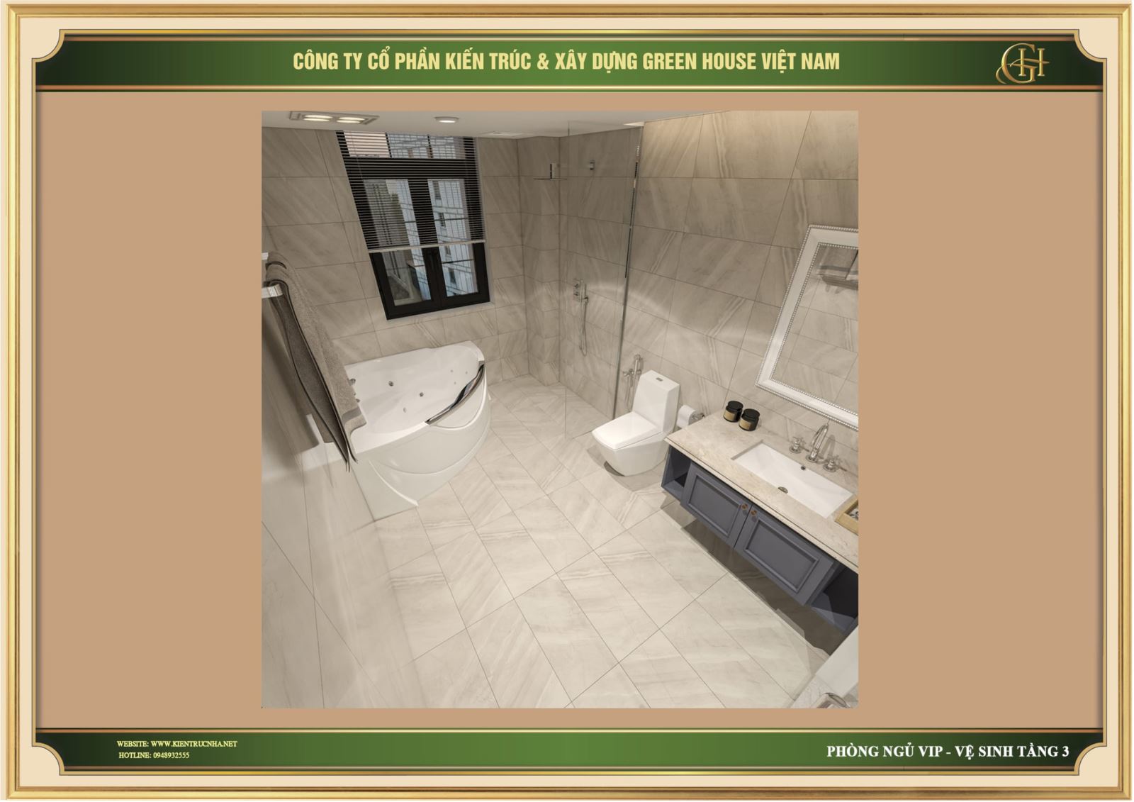 Phòng tắm với thiết kế đơn giản, không cầu kì nhưng tiện nghi, hiện đại cho người dùng