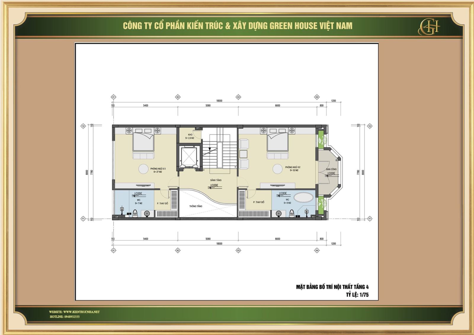 Khám phá công năng nội thất tầng 4 tại nhà phố tân cổ điển Bắc Giang