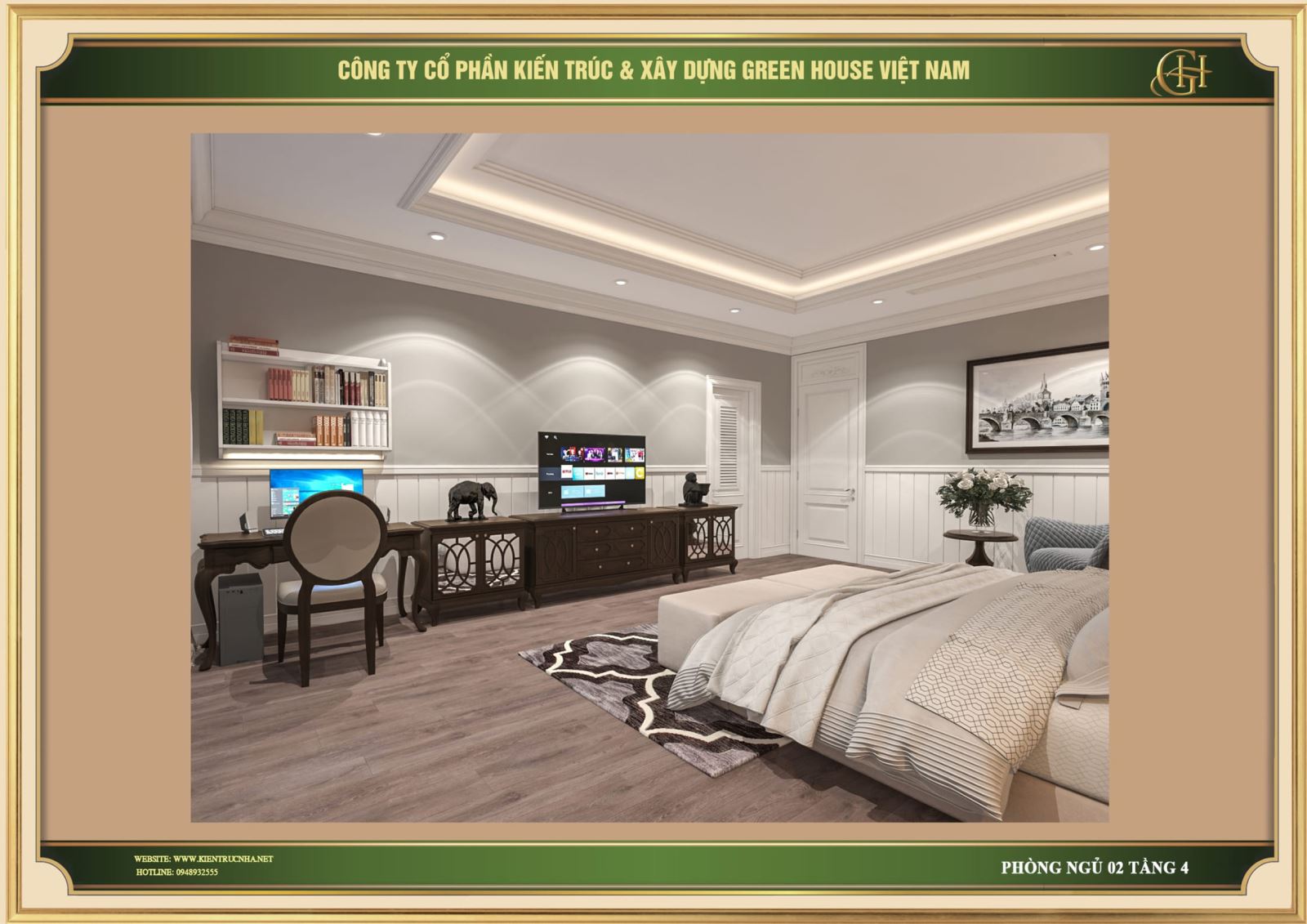 Mẫu phòng ngủ số 3 qua nét đẹp thanh lịch đậm chất phong cách và văn hóa Châu Âu