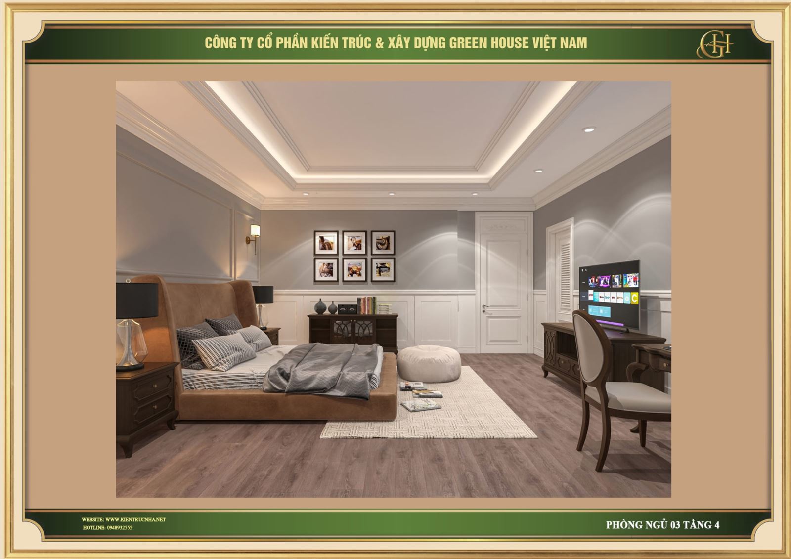 Khám phá không gian nội thất phòng ngủ tân cổ điển số 3 đẹp mê ly