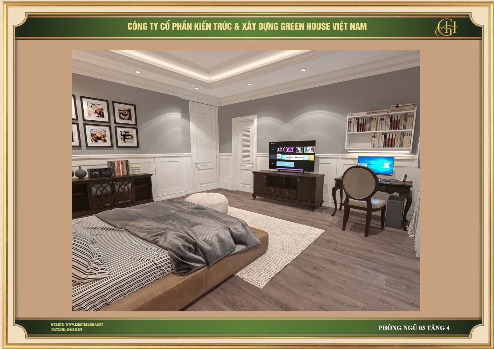 Nội thất trong không gian tuy không quá nhiều nhưng được sắp đặt khéo léo