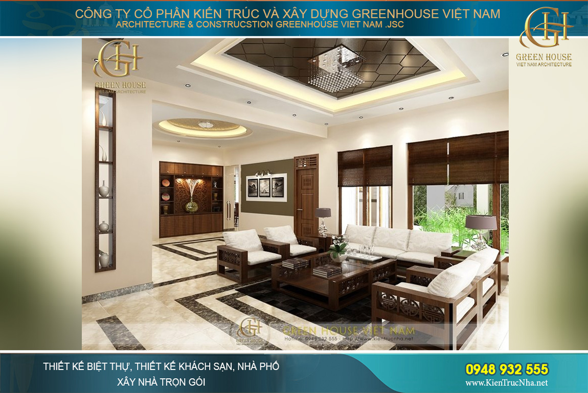 thiết kế nội thất biệt thự hiện đại 4 tầng Hà Nội