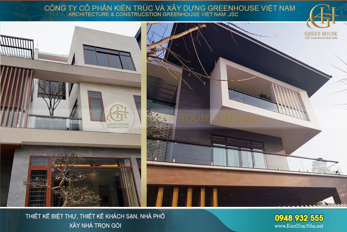 thi công trọn gói biệt thự hiện đại 3 tầng